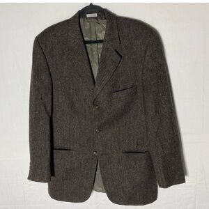 Vintage Club International Brown Pure New Wool Blazer 40R Dark Academia Dadcore